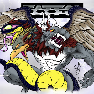 ILUSTRACIÓN ESTUDIO DE TATUAJES GRANADA ROOTS TATTOO LOBO, AGUILA Y SERPIENTE