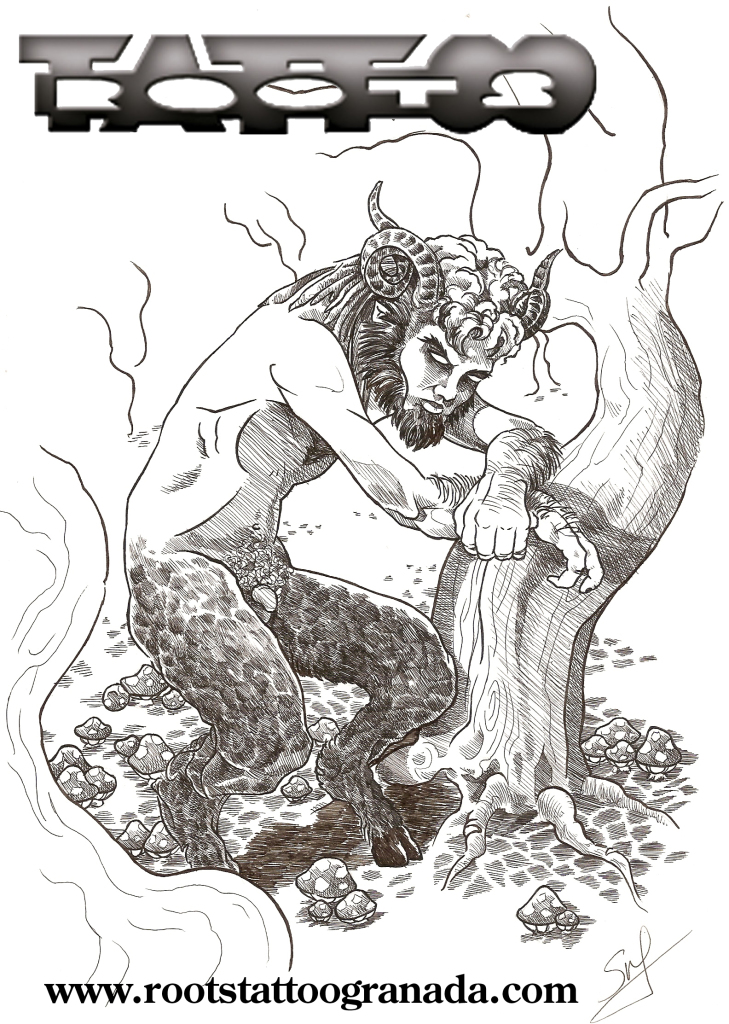 Dibujo fauno, Serafín Rabé