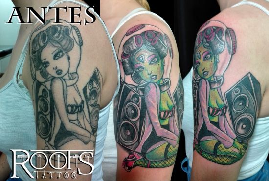 Tatuaje pinup sideral