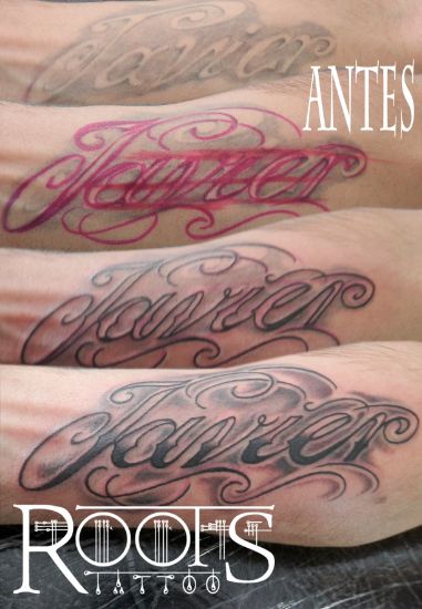 Arreglo Tatuaje Nombre Javier Roots Tattoo Granada