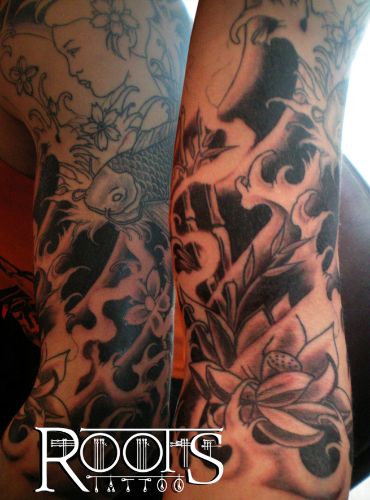Tatuajes de brazo completo oriental