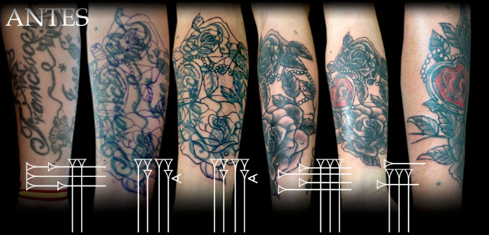 Pasos para cubrir un tatuaje antiguo