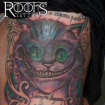 Tatuaje de gato a color