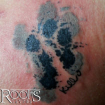 Huella con efecto tinta china