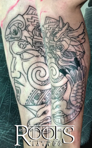 Tatuaje para pierna de hombre