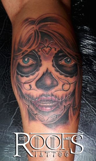 Tatuaje Dama del día de los muertos