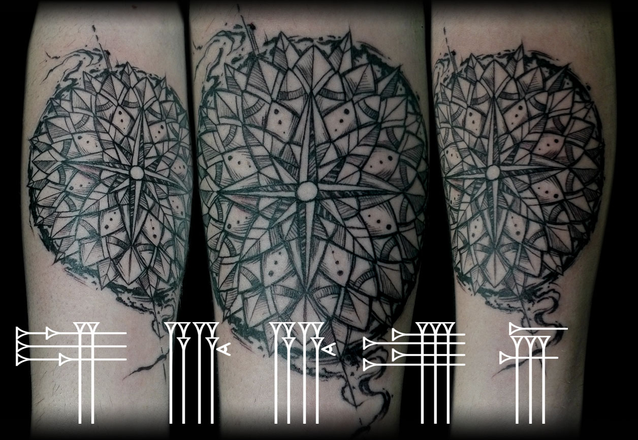 Tatuaje mandálico en antebrazo