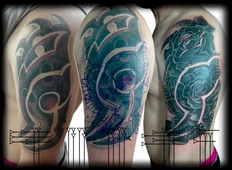 Método de coverup brazo hombre