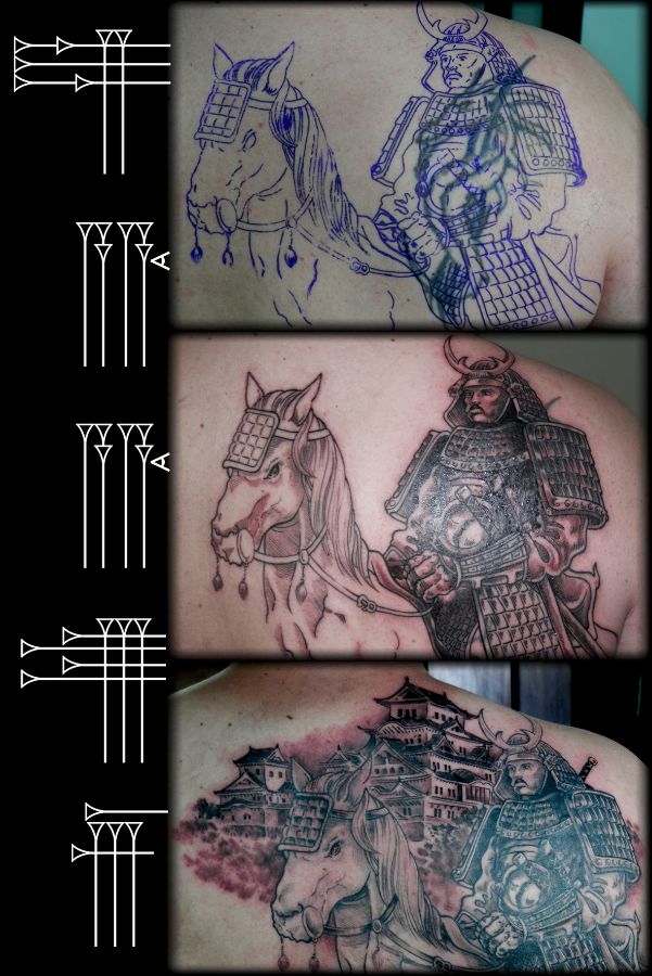 Proceso de cover-up en espalda de chico