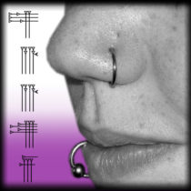 Piercing facial chicas