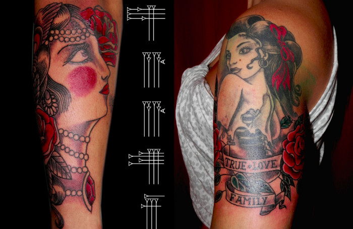 Tatuajes de pinup vieja escuela