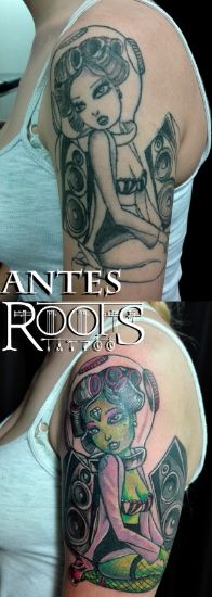 Arreglo de tatuaje tradicional