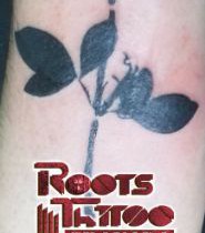 Tatuaje rosa negra