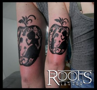 Tatuaje a tinta plana