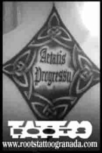 Celtic lettering tattoo