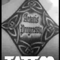 Celtic lettering tattoo