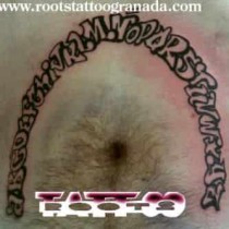 Abecedario en el abdomen