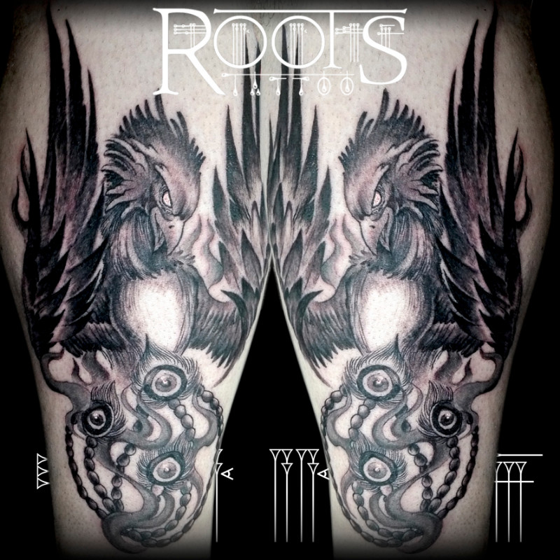 Phoenix bird tattoo
