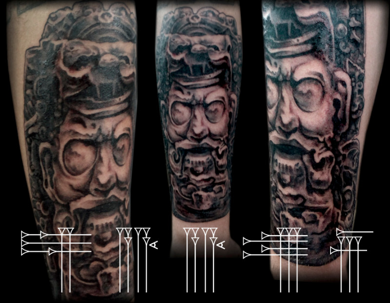 Tatuaje cara maya