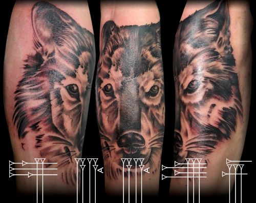 Wolf tattoo, studio in Granada