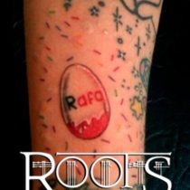 Tattoo infantil con nombre de niño