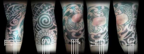 Brazalete maorí con simbolo piscis