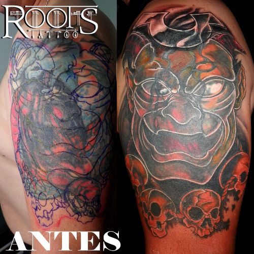 TAPADO DE TATUAJE DE DRAGONES CON DEMONIO JAPONÉS (DESTACADO 12)