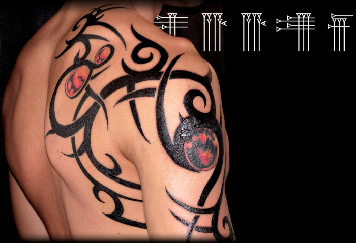 Traditional tribal tattoo