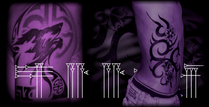 Tribal tattoos on men