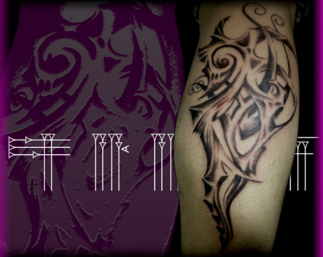 Tatuaje tribal para el gemelo