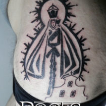 Diseño virgen para tatuaje negro hombre
