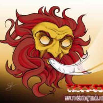 Dibujo para tatuaje Dios Sol