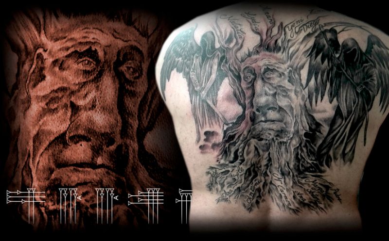 Tatuaje árbol genealogico